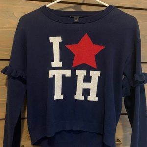 Tommy Hilfiger Girls Navy High Low Sweater